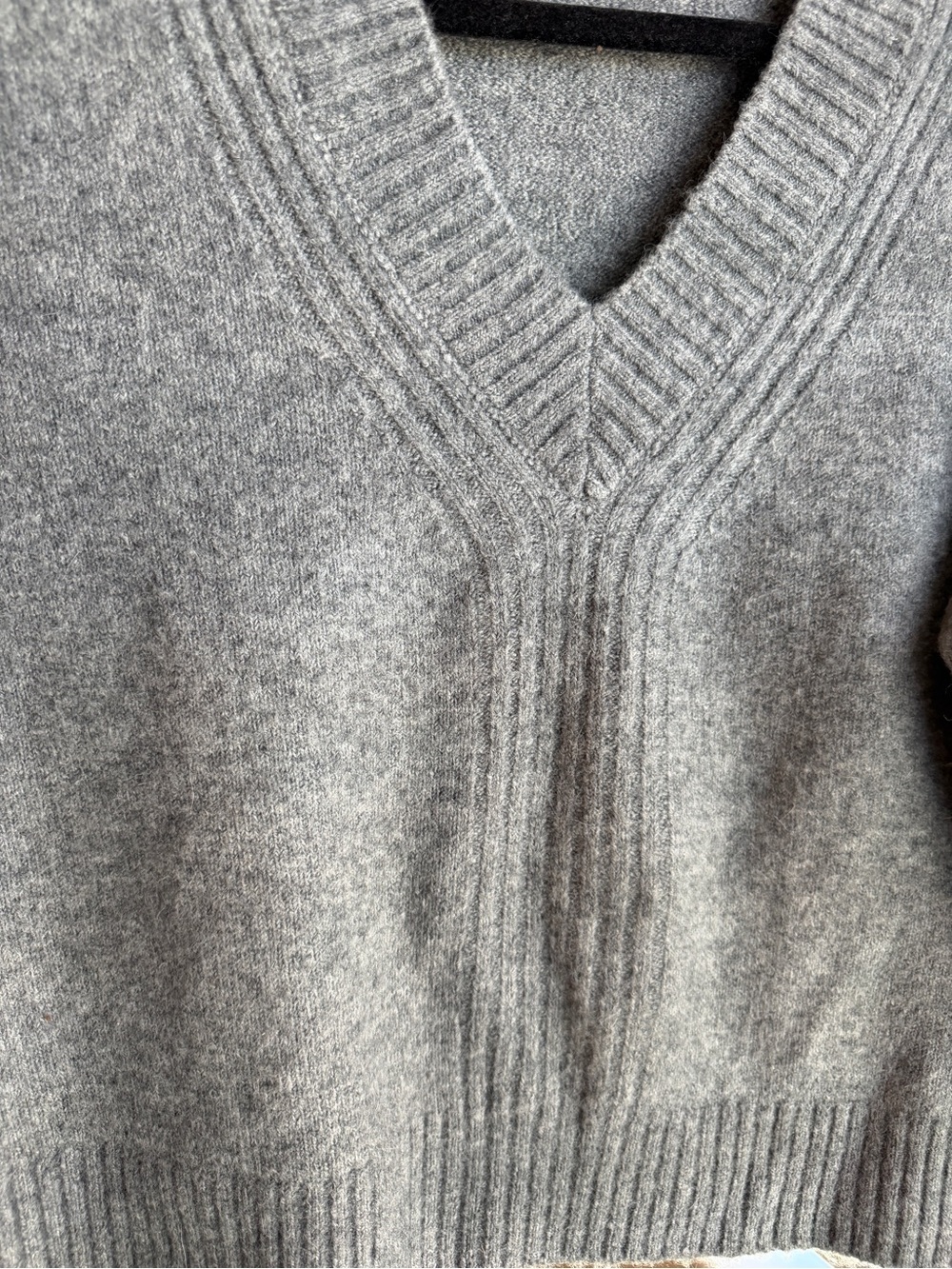 J.Crew Gray Supersoft Yarn Wool Alpaca Blend V-Neck Knit Sweater - Picture 4 of 5